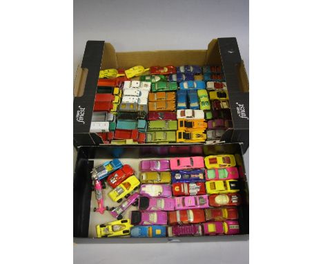 A QUANTITY OF UNBOXED AND ASSORTED PLAYWORN MATCHBOX AND CORGI JUNIOR DIECAST VEHICLES, to include Corgi Junior Ford Escort M