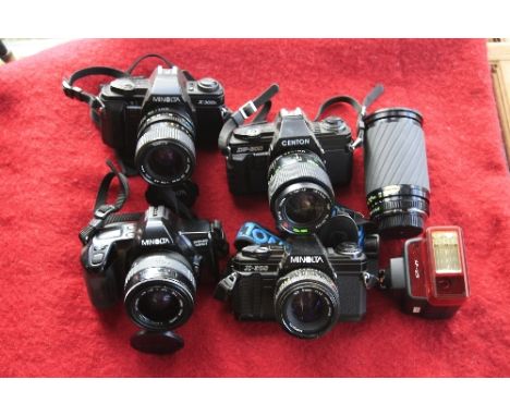 MINOLTA X300S AND 28-70 F3.5/4.8 LENS, Minolta X300 and 50mm F1.7 lens, Centon DF-300 and 28-70 F3.5/4.5 lens, Minolta Dynax 