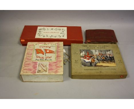 A BOXED CHAD VALLEY CUNARD WHITE STAR LINE JIGSAW PUZZLE, depicting the liner 'Queen Mary' in Trafalgar Square, with a boxed 