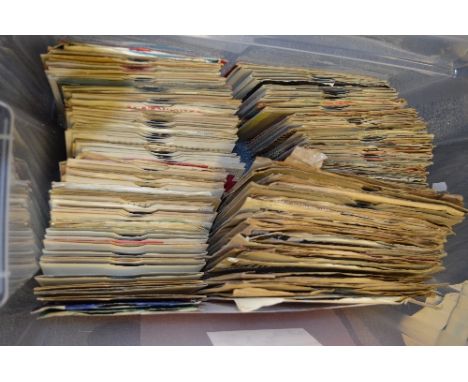 A BOX OF OVER 200 NO.1 SINGLES AND 78'S FROM 1953 TO 1969, including The Kinks, Cliff Richard, The Shadows, etc