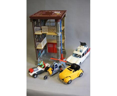 AN UNBOXED KENNER THE REAL GHOSTBUSTERS FIRE HOUSE HEADQUARTERS, appears largely complete with sign, with four slightly damag