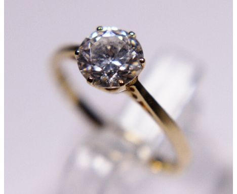 14ct gold solitaire ring