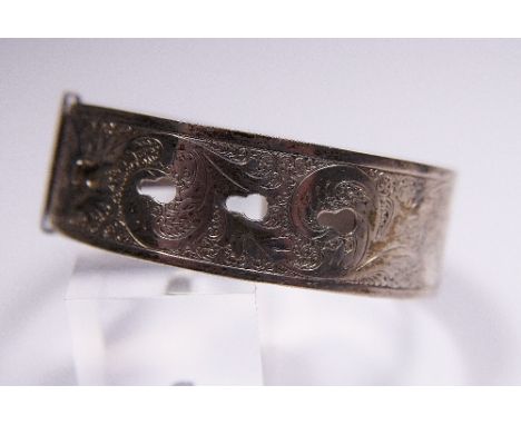 Hallmarked silver belt bangle,Charles Horner, Chester, 23g