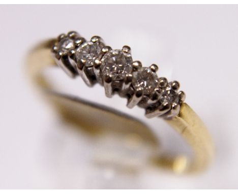 18ct gold diamond eternity ring, size L