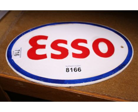 Cast iron Esso sign, D ~ 32cm