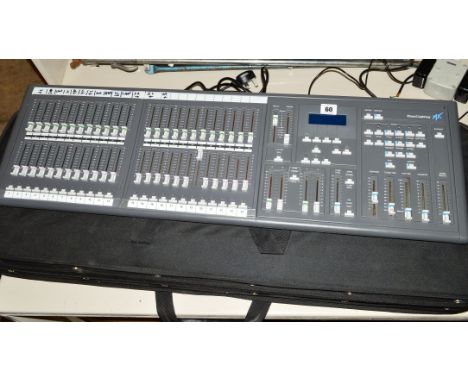 A STRAND LIGHTING MX LIGHTING CONTROLLER, in semi hard case, this lighting desk has DMX512, AMX192 and D54 capabilities and c