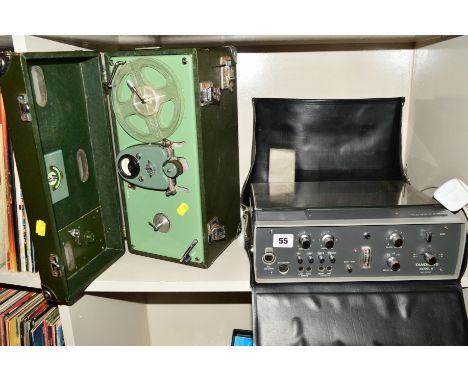 A TANDBERG MODEL 11 REEL TO REEL RECORDER, in its original carrying case (motors run but untested for audio) and a vintage EM