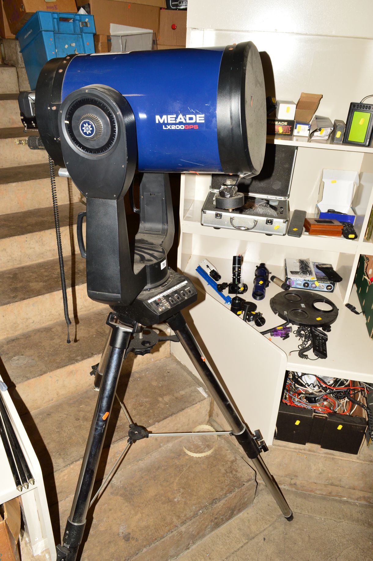 A MEADE LX200GPS TELESCOPE, On Stand Along With A Quantity Of Eyepieces ...