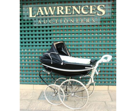 Large Wilson Pram - Black - N.B. This item is sold as a collectable item and is not for use as a pram