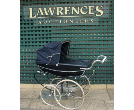 Large Silver Cross Pram - Black - N.B. This item is sold as a collectable item and is not for use as a pram