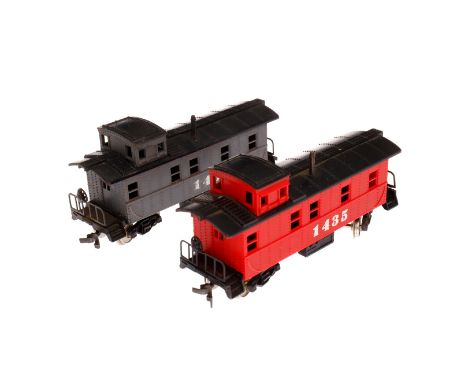 2 Fleischmann Caboosewagen, Spur H0, Kunststoff, Alterungsspuren, Z 3