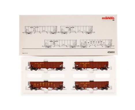 Märklin Hopper-Car-Set 45800, Spur H0, 4-teilig, Alterungsspuren, im leicht besch. OK, Z 2-3