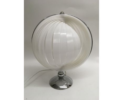 A Verner Panton style 'moon' table lamp, approx height 40cm.