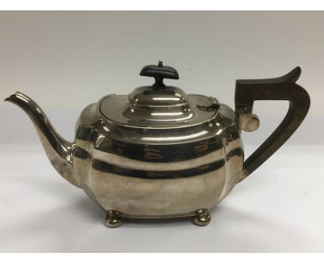 A silver teapot, Chester hallmarks.