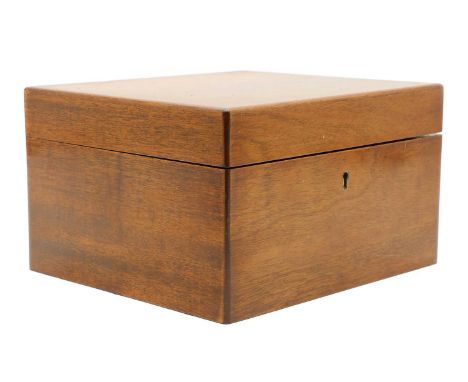 A Dunhill mahogany humidor, with a cedar lining and brass fitments, 25cm wide, 22cm deep and 15cm highCondition report: Light