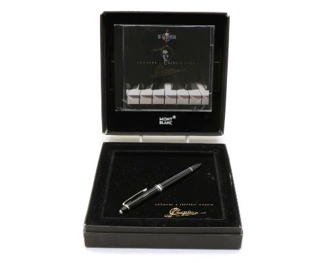 A Mont Blanc 'Hommage A Frederic Chopin' fountain pen, with 18 carat gold nib, complete in fitted case with CD and service gu