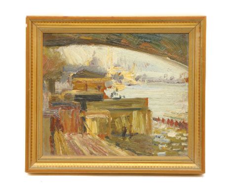 London School, c.1930London Bridgeoil on board21.5 x 25.5cmCondition report: In generally good order, unexamined under UV lig