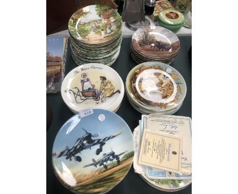 A COLLECTION OF CERAMIC COLLECTORS PLATES TO INCLUDE WEDGWOOD ETC 
