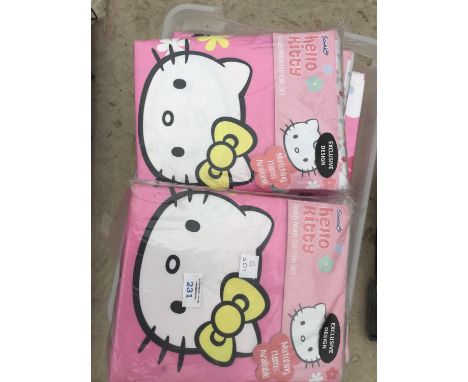 FIFTEEN PAIRS OF HELLO KITTY CURTAINS 