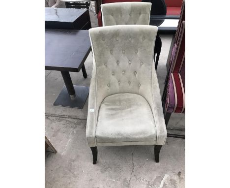 TWO BUTTON BACK SITTING ROOM CHAIRS 
