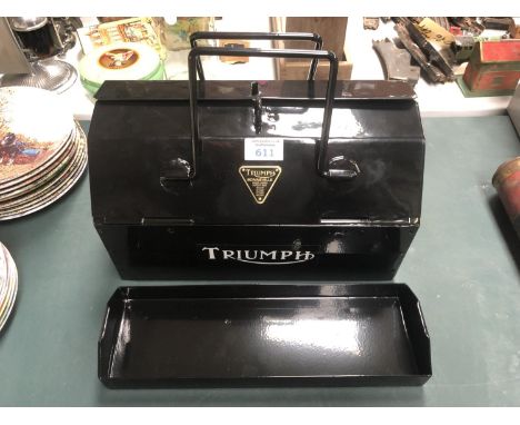 AN ORIGINAL 1970'S TRIUMPH TOOL CASE, RECENTLY HAD A RE-POWDER COAT 