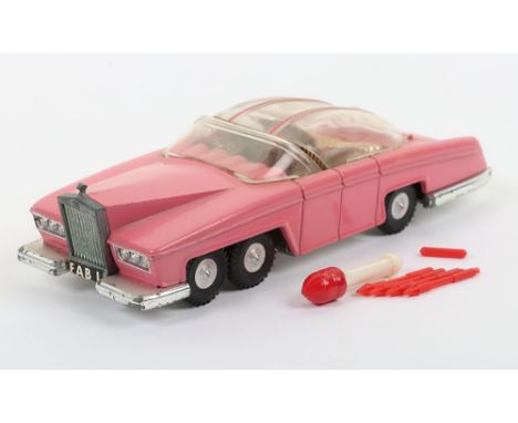 Vintage Dinky Toys 100 Lady Penelopes FAB 1 From TV series ‘Thunderbirds’&nbsp;pink body, early issue with pink flashes on pl