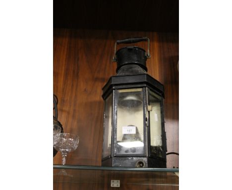 AN ANTIQUE PULLPIT SHIP LAMP