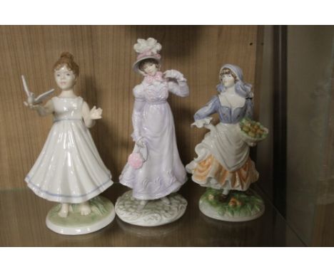 THREE ROYAL WORCESTER FIGURES TO INCLUDE HIGH HOPE, ETC