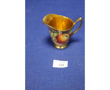 A HAND PAINTED ROYAL WORCESTER JUG SIGNED R BUDD