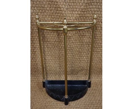 A reproduction Victorian brass stick and umbrella stand, 60 cm