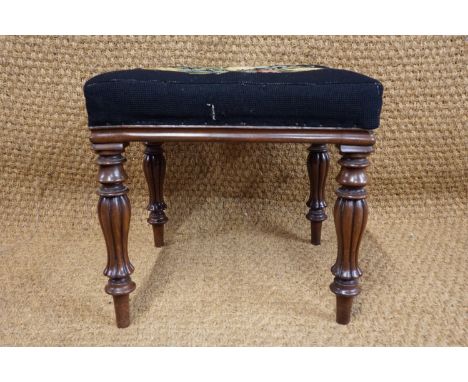 A William IV mahogany dressing stool