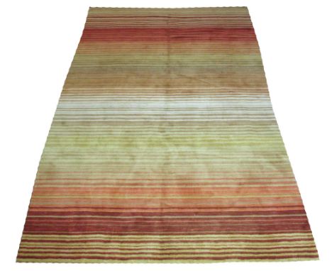 CONTEMPORARY PAUL SMITH STYLE CARPET, 310cm x 210cm, striped design in a multitude of colour.