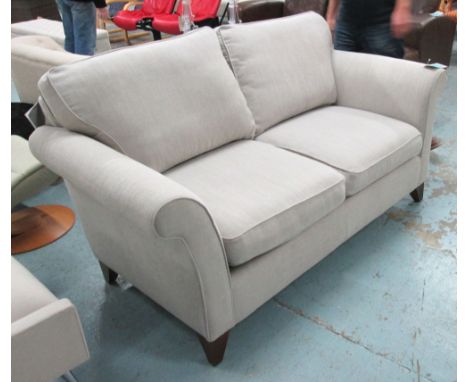 SOFA, two seater, in neutral fabric on square supports from John Lewis, 176cm L. 