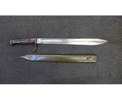 A German WWI bayonet with scabbard, the blade marked Simson &amp; Co., Suhl 