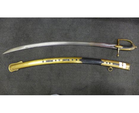 A Russian model 1798 light cavalry sabre and scabbard