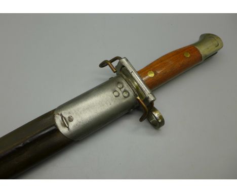 A WWI US 1917 Pattern bayonet &amp; scabbard 