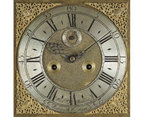 An oak and crossbanded  longcase clockThe movement by William Wallen, Wokingham, circa 1740,  the case modernThe case with a 