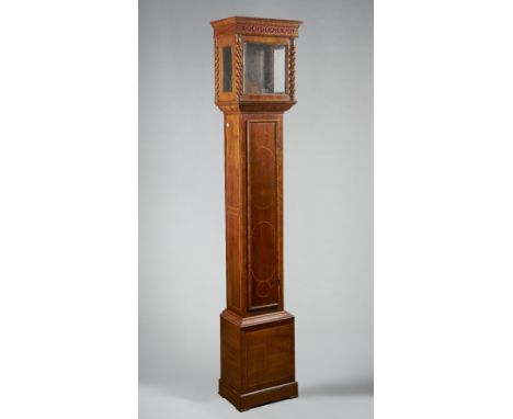 A walnut, crossbanded and boxwood-outlined longcase Circa 1900With 9in. square dial aperture, sliding hood184cm highProvenanc