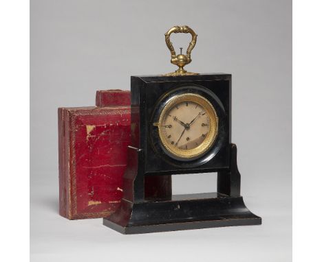 A Viennese ormolu-mounted ebonised Grande Sonnerie striking desk clockFirst half 19th century, possibly signed but not visibl