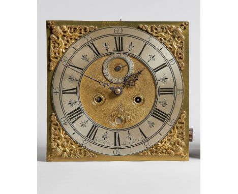 A George II longcase clock movementBy John Jones, London, circa 1705The 11in. square brass dial with twin cherub and Maltese 