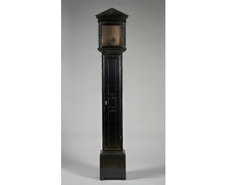 An ebony-veneered architectural-style longcaseIn the Fromanteel styleWith 8 3/4in. square aperture202cm high