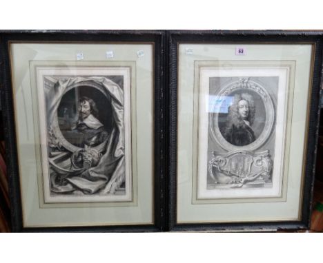 After van Dyck, Portrait of Robert Rich, Earl of Warwick; After Sir Godfrey Kneller, Portrait of Sir Samuel Garth M.D., two e