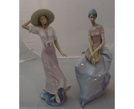 Lladro; Mediterranean Light, 6863, boxed, 35cm high &amp; A Quiet Moment, 6384, boxed, 34cm high, (2). 