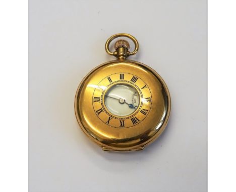 A 9ct gold cased, keyless wind, half hunting cased gentleman's pocket watch, the jewelled lever movement detailed Astral Pat.