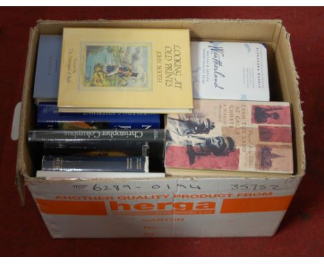 A collection of various hard back books to include From the land of Green Ghosts by Pascal Thwe, and Looking at Old Prints by