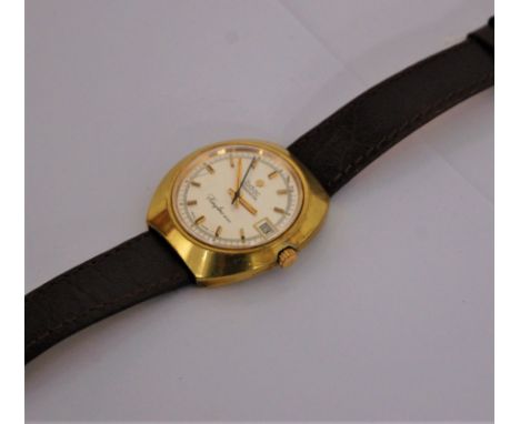 A gent's gold plated Zodiac Kingline automatic chronometer, having signed silvered dial with fine outer scale, date aperture,