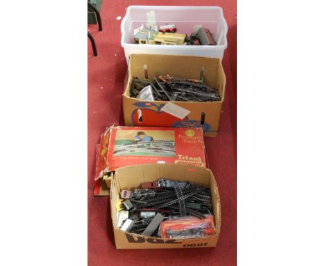 A Triang 00 gauge electric scale model R2X passenger train set, together with various other track and rolling stock