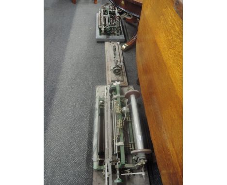 Two miniature looms and bobbin winder