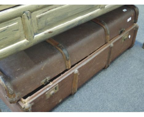 A vintage travel trunk