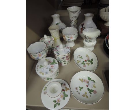 A selection of Wedgwood 'Wild strawberry', Minton 'Maddon Hall', Royal Worcester and Minton trinket boxes etc